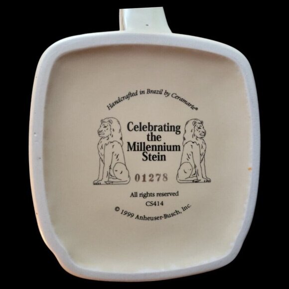 Anheuser-Busch Celebrating The Millennium Lidded Stein By Ceramarte - #01278 - Picture 8 of 8